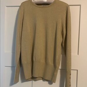 Women's Beige Sweater with Button Detail